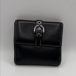 VTG Coach Leather SoHo Buckle Bifold Wallet